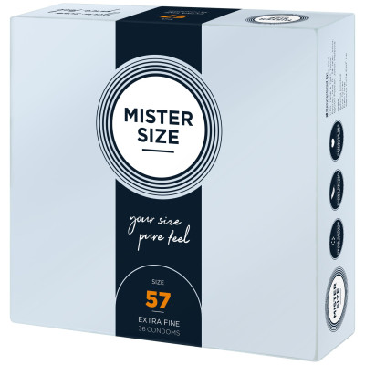 Презервативи Mister Size – Pure Feel – 57 (36 шт), товщина 0.05 мм