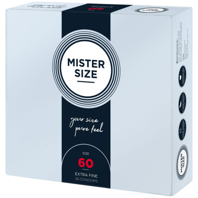 Презервативи Mister Size – Pure Feel – 60 (36 шт), товщина 0.05 мм