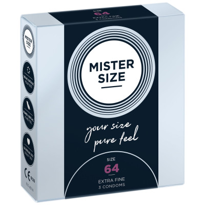 Презервативи Mister Size - Pure Feel - 64 (3 шт)