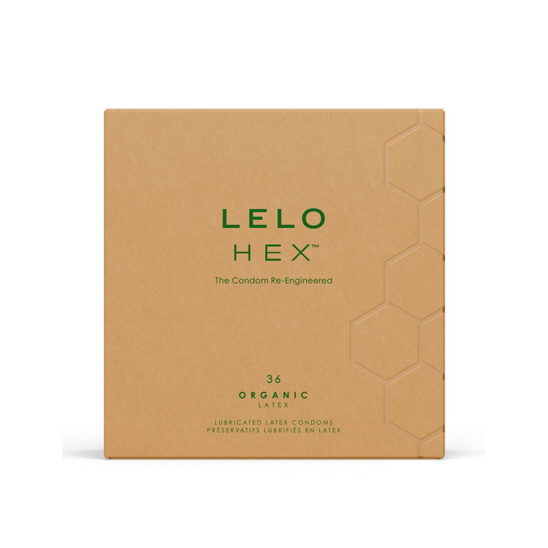 Презервативи LELO HEX Condoms Organic 36 Pack, тонкі та суперміцні