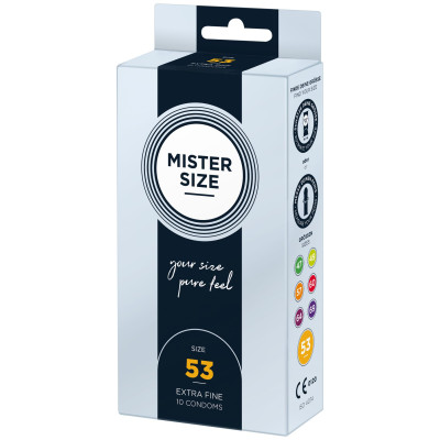 Презервативи Mister Size – Pure Feel – 53 (10 шт), товщина 0.05 мм