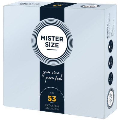 Презервативи Mister Size – Pure Feel – 53 (36 шт), товщина 0.05 мм