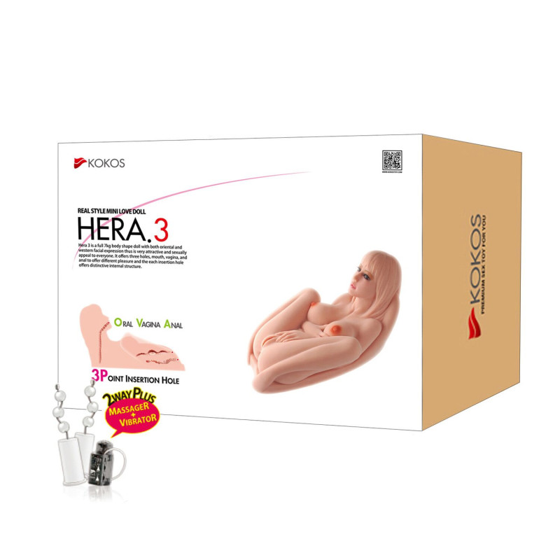Мастурбатор Kokos Hera 3 2WayPlus з вібрацією та масажем