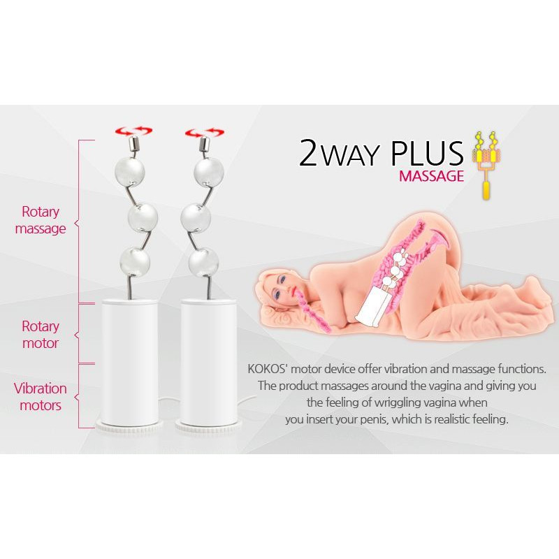 Мастурбатор Kokos Valentina 2WayPlus з вібрацією та масажем
