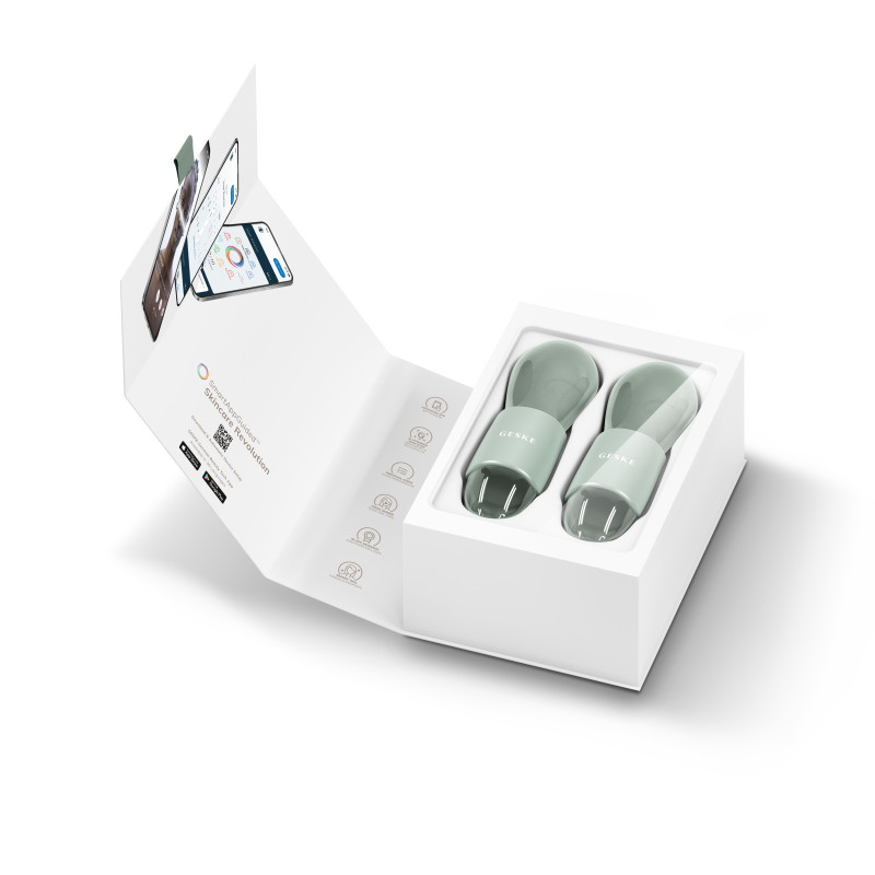 Подвійний масажер для очей GESKE Cool&Warm Duo Eye Massager 7 в 1 green