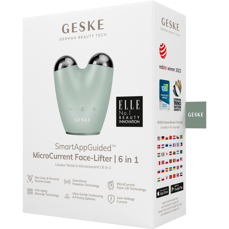 Мікрострумовий підтягувач обличчя GESKE MicroCurrent Face-Lifter green