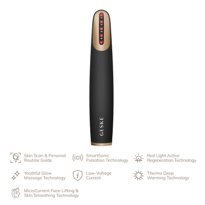 Пристрій для зміцнення і тонізації шкіри обличчя GESKE Skin Firming Wand gray