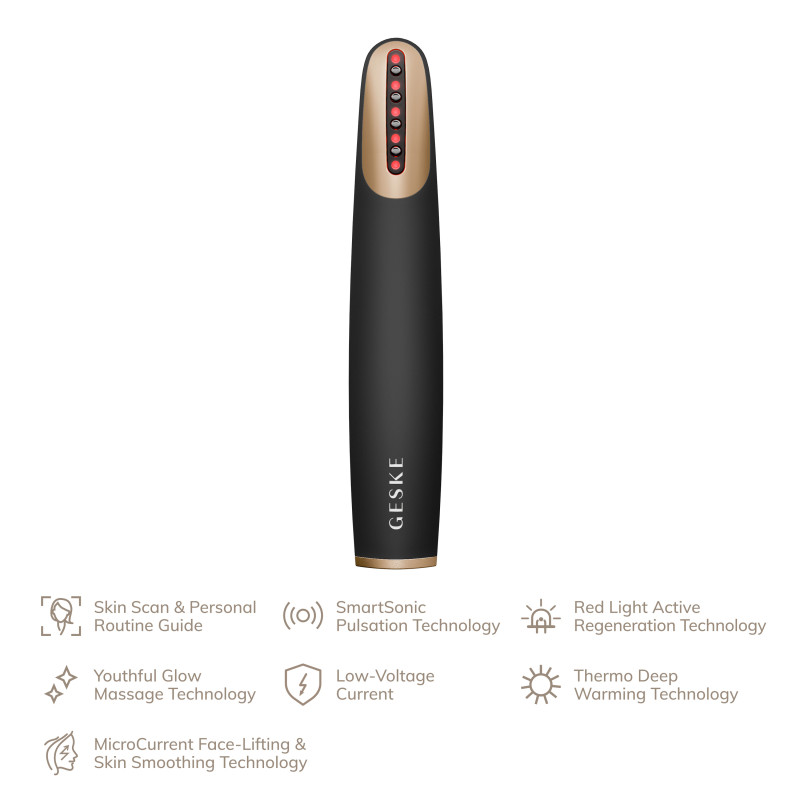Пристрій для зміцнення і тонізації шкіри обличчя GESKE Skin Firming Wand gray