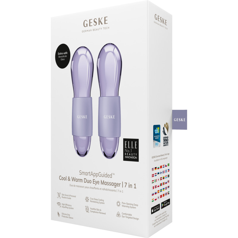Подвійний масажер для очей GESKE Cool&Warm Duo Eye Massager purple