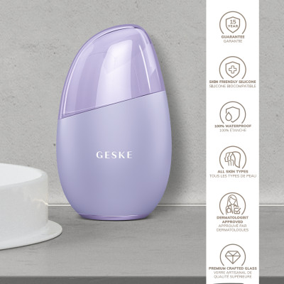 Масажер для обличчя GESKE Cool&Warm Eye and Face Massager 7 в 1 purple