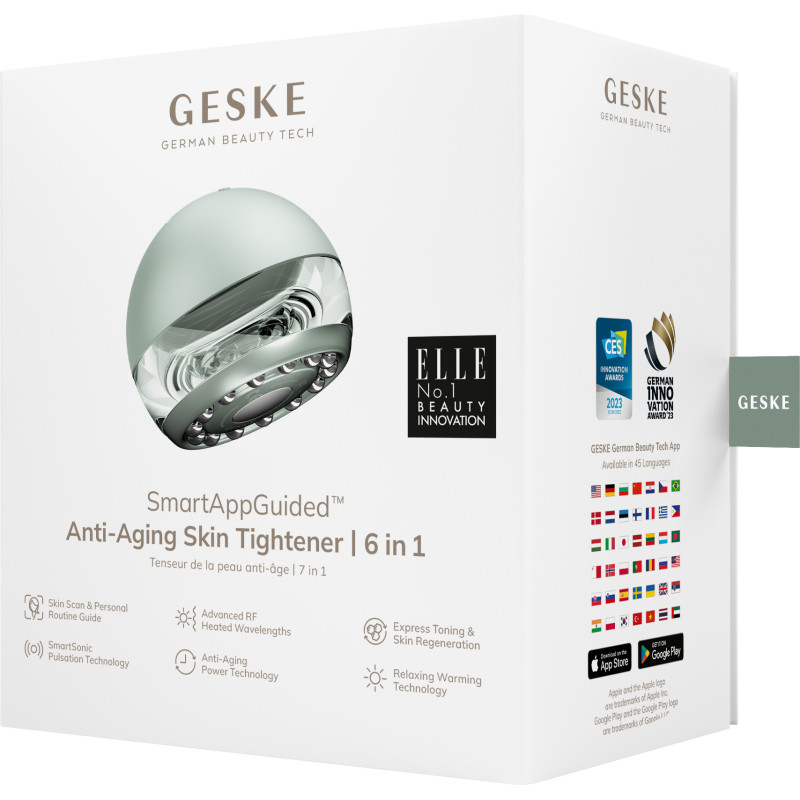 Масажер для підтяжки шкіри обличчя GESKE Anti-aging Skin Tightener 6 в 1 green