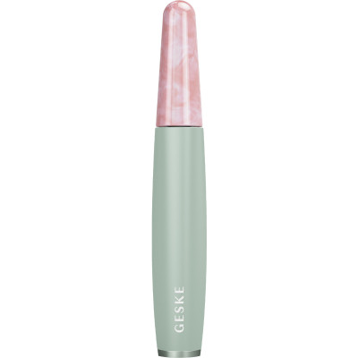 Ручка-масажер для обличчя з рожевим кварцом GESKE SmartAppGuided Rose Quartz & Depuffing Pen 6in1 green