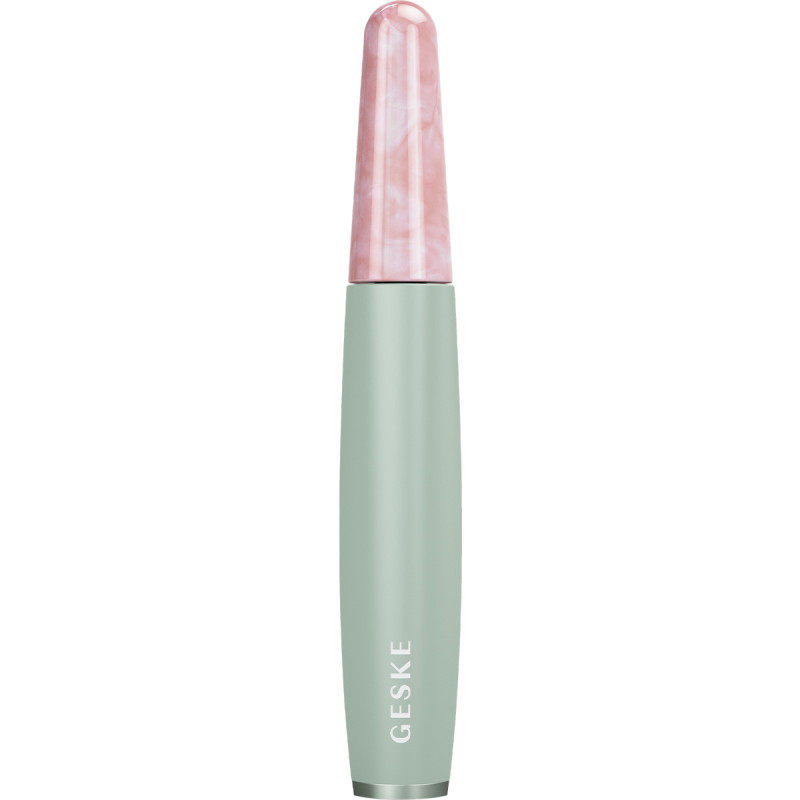Ручка-масажер для обличчя з рожевим кварцом GESKE SmartAppGuided Rose Quartz & Depuffing Pen 6in1 green