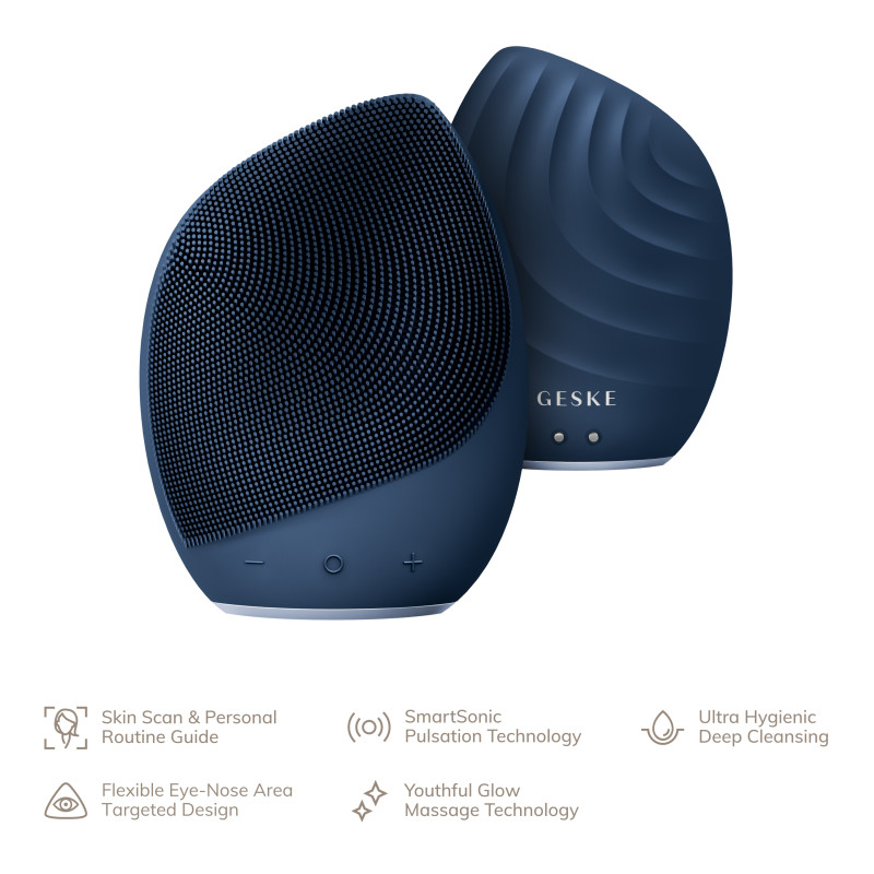 Електронна ультразвукова щітка для обличчя GESKE Sonic Facial Brush 5 в 1 midnight