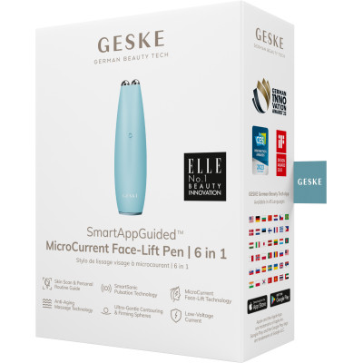 Мікрострумова ручка для підтяжки обличчя GESKE MicroCurrent Face-Lift Pen turquoise