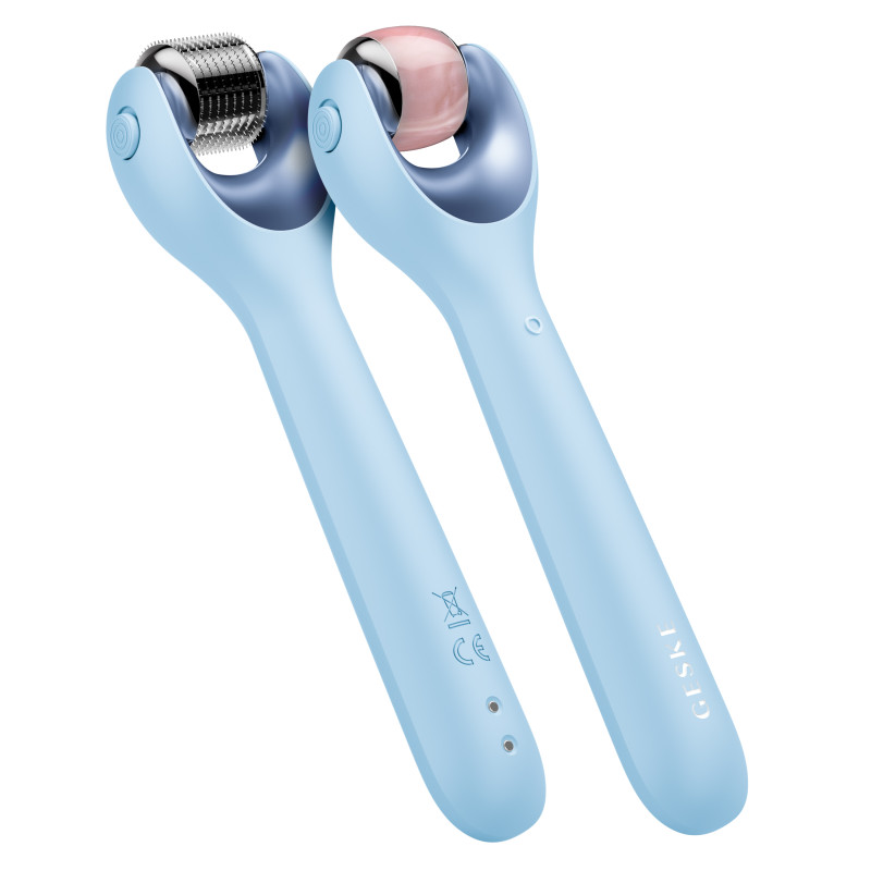 Електронний ролер для обличчя з мікроголками GESKE MicroNeedle Face Roller aquamarine