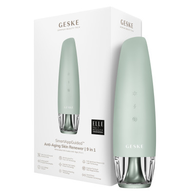 Антивіковий LED-випромінювач для відновлення шкіри обличчя GESKE Anti-Aging Skin Renewer 9 в 1 green
