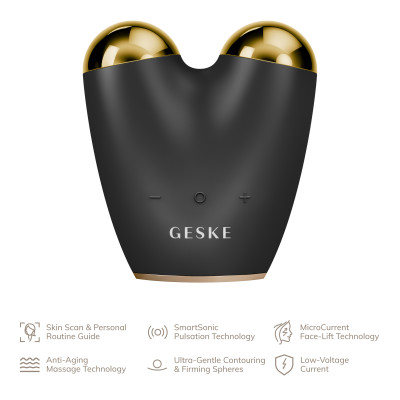 Мікрострумовий підтягувач обличчя GESKE MicroCurrent Face-Lifter gray