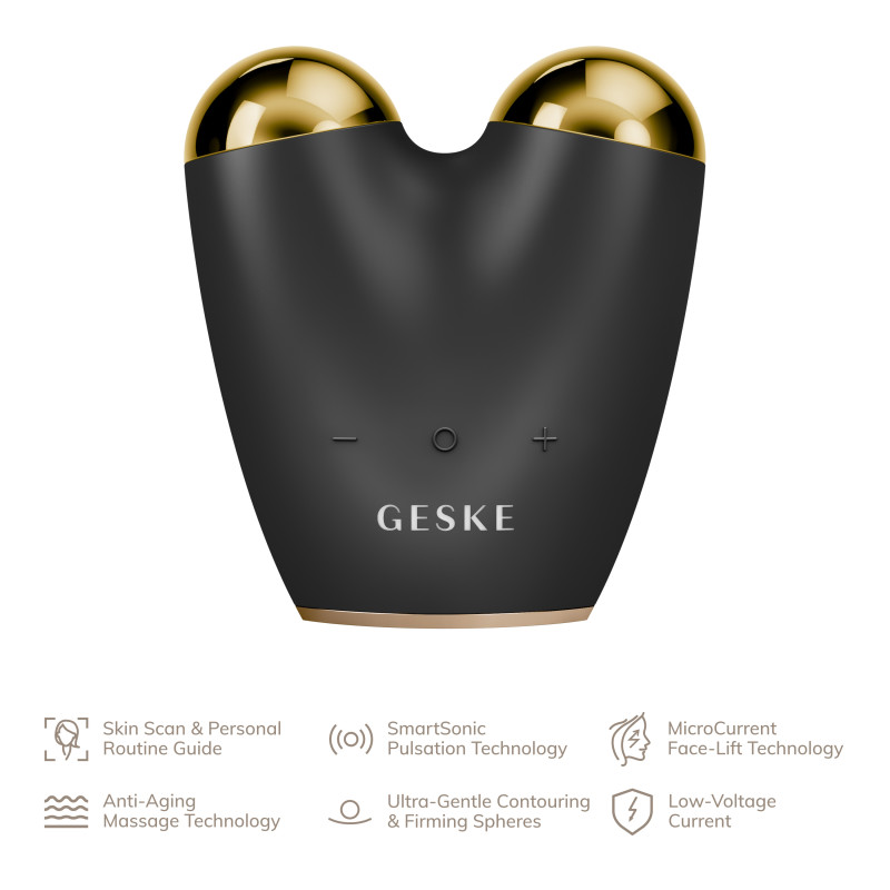 Мікрострумовий підтягувач обличчя GESKE MicroCurrent Face-Lifter gray