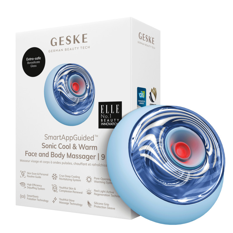 Масажер для обличчя та тіла GESKE Sonic Cool&Warm Face and Body Massager 9 в 1 aquamarine