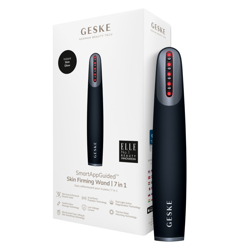 Пристрій для зміцнення і тонізації шкіри обличчя GESKE Skin Firming Wand 7 в 1 black