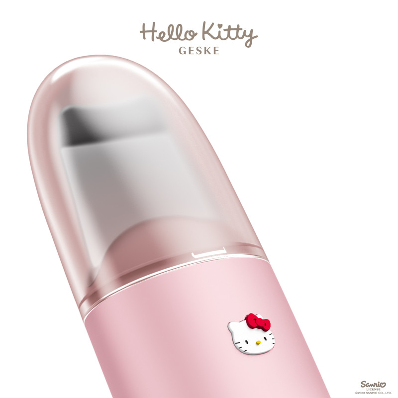 Мікрострумовий скрабер для шкіри та усунення чорних точок GESKE MicroCurrent Skin Scrubber&Blackhead Remover Hello Kitty pink