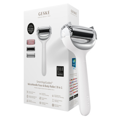 Ролер для голкової мезотерапії обличчя та тіла GESKE MicroNeedle Face&Body Roller white