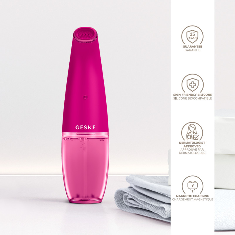 Очищуючий засіб для обличчя GESKE Aqua-Stream Face Cleanser 8 в 1 magenta