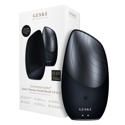 Електронна звукова термощітка для обличчя GESKE Sonic Thermo Facial Brush black