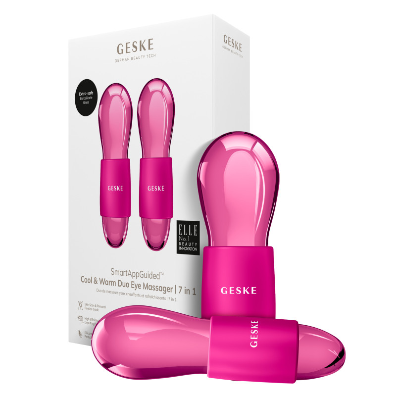 Подвійний масажер для очей GESKE Cool&Warm Duo Eye Massager 7 в 1 magenta