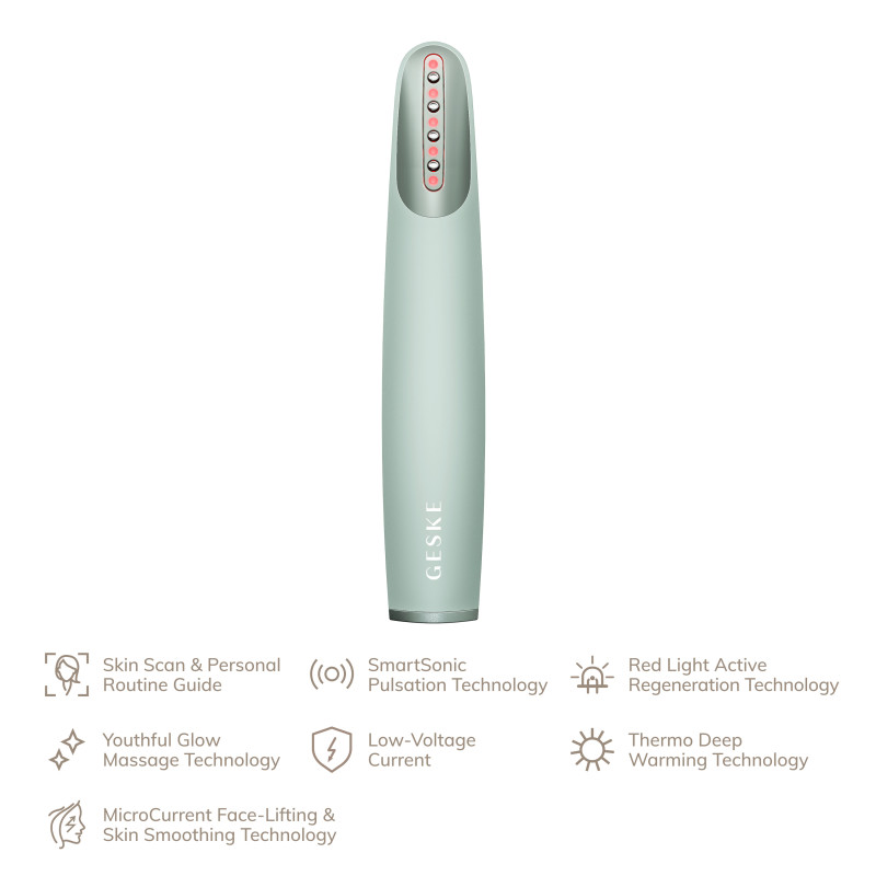 Пристрій для зміцнення і тонізації шкіри обличчя GESKE Skin Firming Wand green