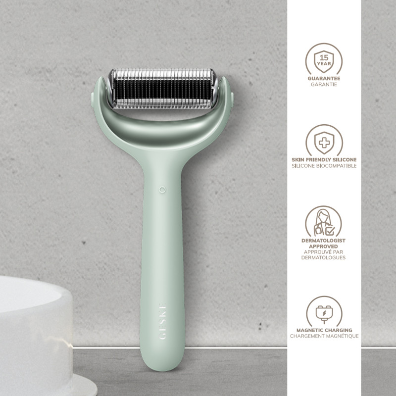 Ролер для голкової мезотерапії обличчя та тіла GESKE MicroNeedle Face&Body Roller 9 в 1 green