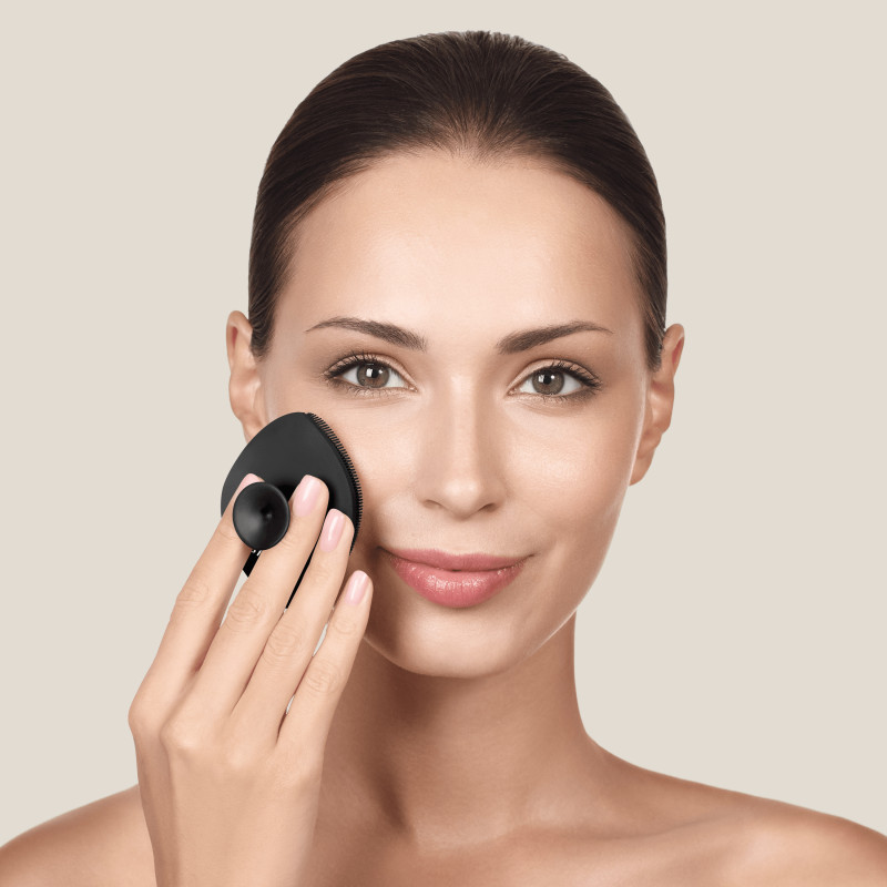 Щітка для обличчя GESKE Facial Brush 4 в 1 з тримачем gray