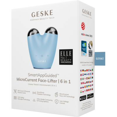 Мікрострумовий підтягувач обличчя GESKE MicroCurrent Face-Lifter aquamarine