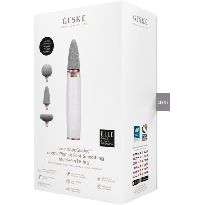Шліфувальна пилка для стоп з додатковими насадками GESKE Electric Pumice Foot Smoothing Multi-Pen 8 в 1 starlight