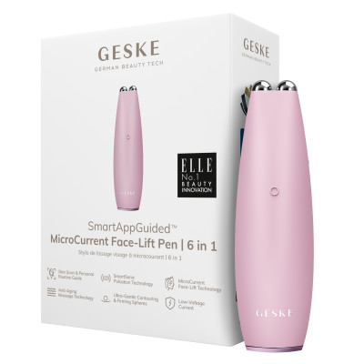 Мікрострумова ручка для підтяжки обличчя GESKE MicroCurrent Face-Lift Pen pink