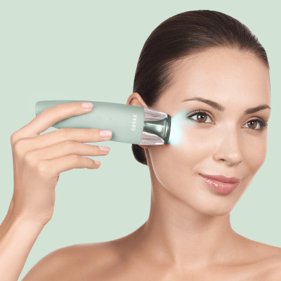 Антивіковий LED-випромінювач для відновлення шкіри обличчя GESKE Anti-Aging Skin Renewer 9 в 1 green