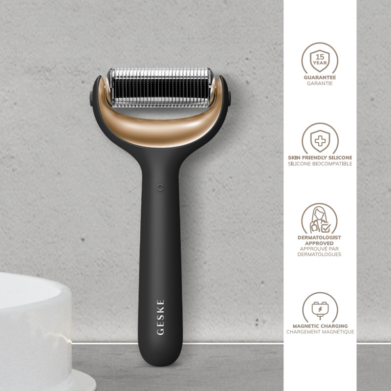 Ролер для голкової мезотерапії обличчя та тіла GESKE MicroNeedle Face&Body Roller 9 в 1 gray