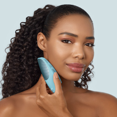 Електронна звукова термощітка для обличчя GESKE Sonic Thermo Facial Brush 6 в 1 turquoise
