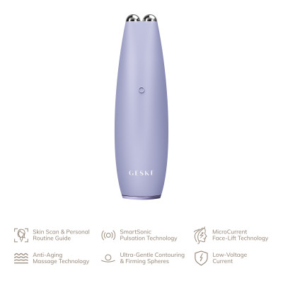 Мікрострумова ручка для підтяжки обличчя GESKE MicroCurrent Face-Lift Pen purple