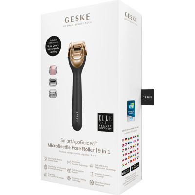 Електронний ролер для обличчя з мікроголками GESKE MicroNeedle Face Roller gray