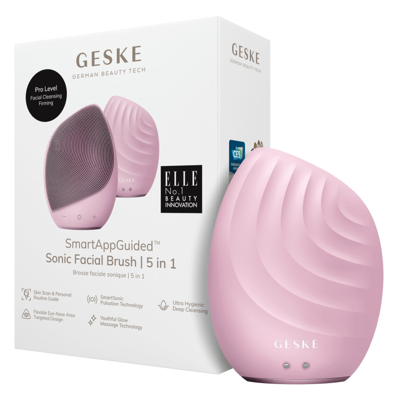 Електронна ультразвукова щітка для обличчя GESKE Sonic Facial Brush pink