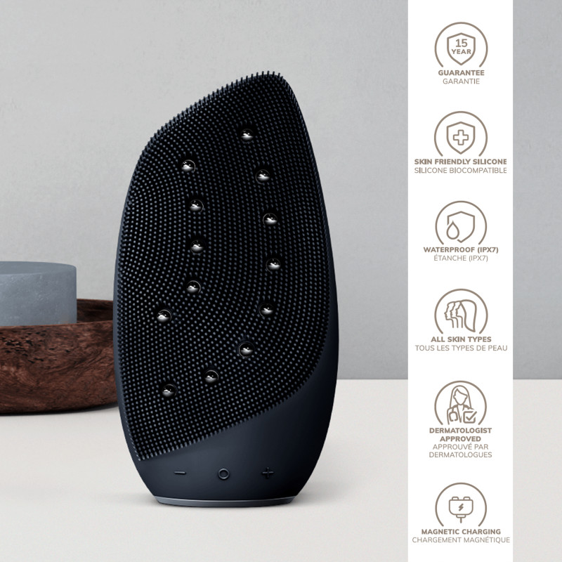 Очищувальна щітка для обличчя GESKE Sonic Thermo Facial Brush&Face-Lifter black