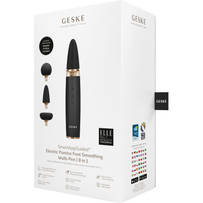 Шліфувальна пилка для стоп з додатковими насадками GESKE Electric Pumice Foot Smoothing Multi-Pen gray