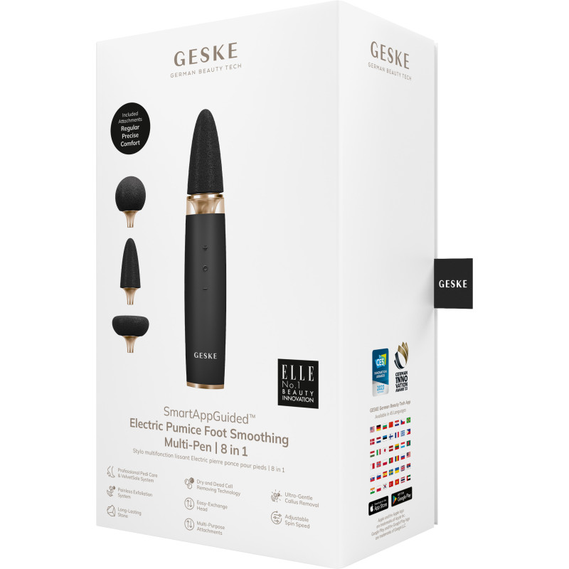 Шліфувальна пилка для стоп з додатковими насадками GESKE Electric Pumice Foot Smoothing Multi-Pen gray