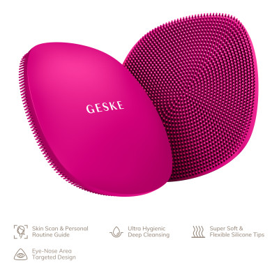 Щітка для обличчя GESKE Facial Brush 4 в 1 magenta