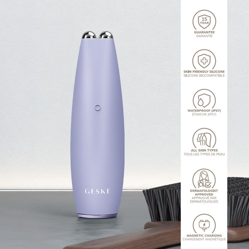 Мікрострумова ручка для підтяжки обличчя GESKE MicroCurrent Face-Lift Pen purple