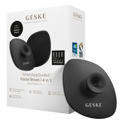 Щітка для обличчя GESKE Facial Brush 4 в 1 з тримачем gray