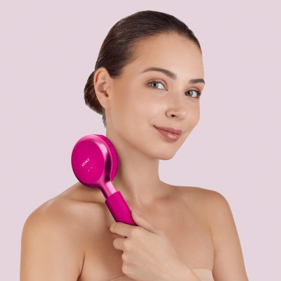 Звукова світлодіодна щітка для всього тіла GESKE Sonic LED Full-Body Brush&Intensive Exfoliator 9 в 1 magenta