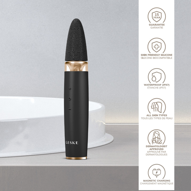 Шліфувальна пилка для стоп з додатковими насадками GESKE Electric Pumice Foot Smoothing Multi-Pen gray